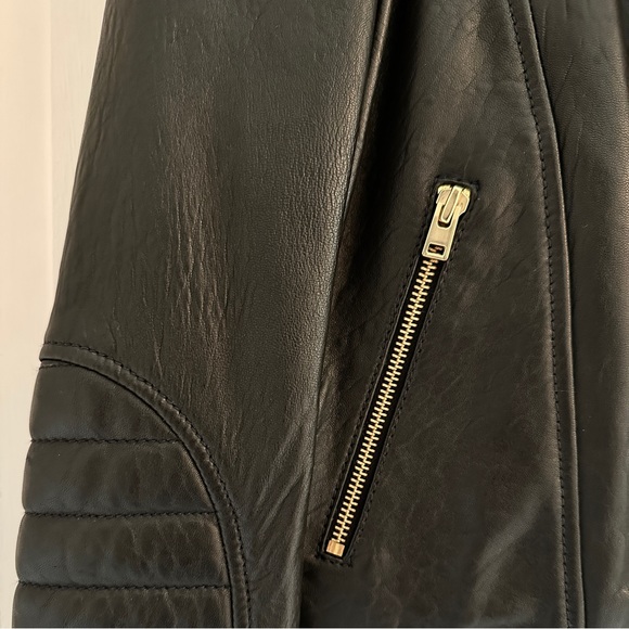 J. Crew Collection Standing Collar Leather Jacket - Picture 5 of 8